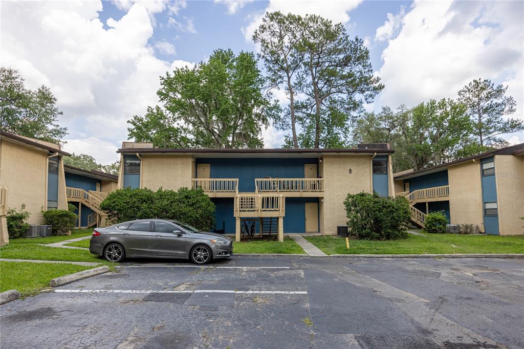 a house view with a garden space
