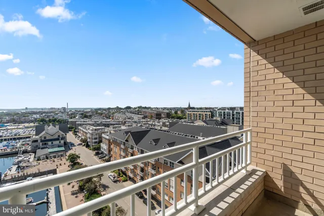 a view of a city and ocean view