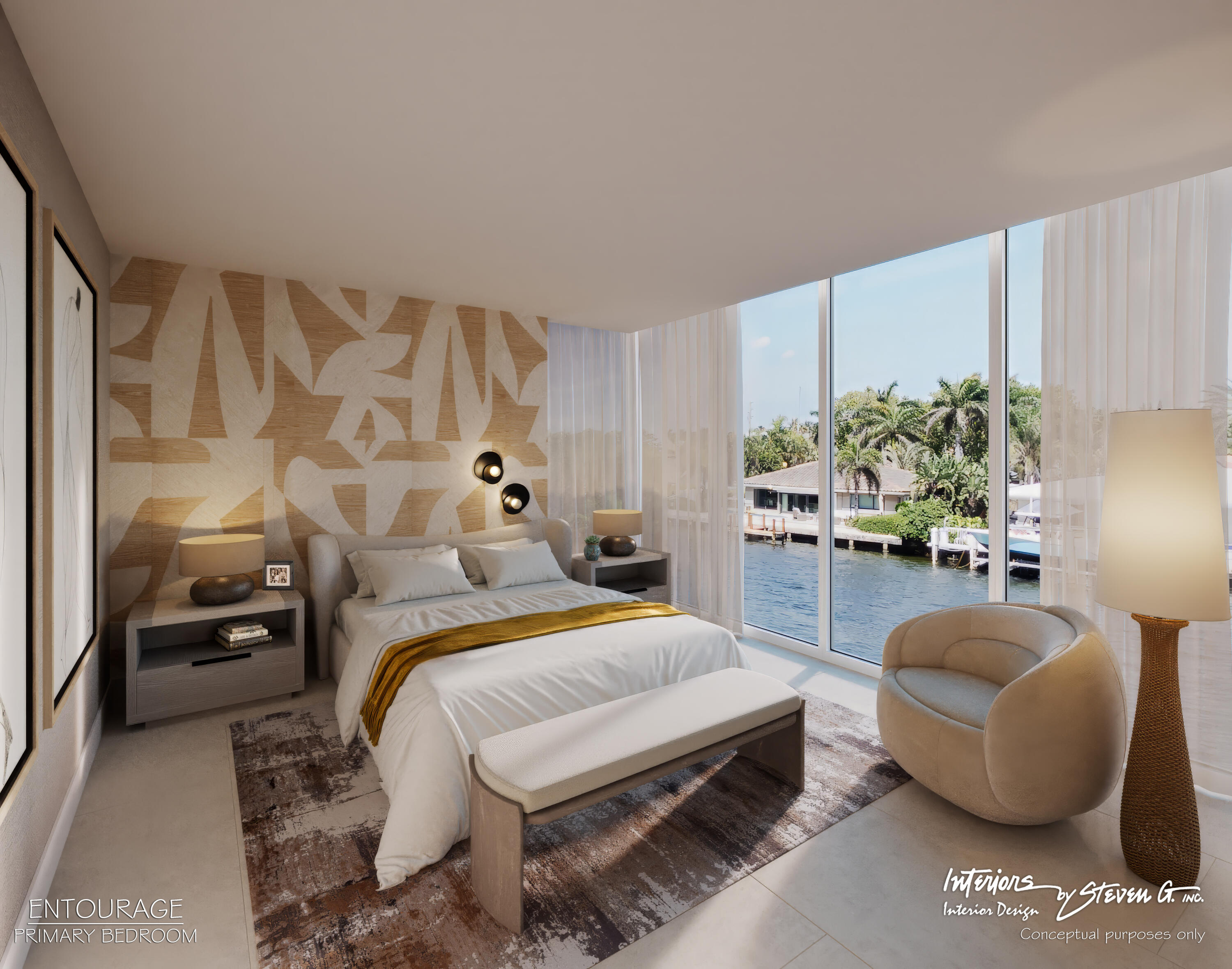 407 North Riverside Drive, Unit 205 Pompano Beach, FL 33062 - Photo 3 of 12 a bedroom with bed and a couch