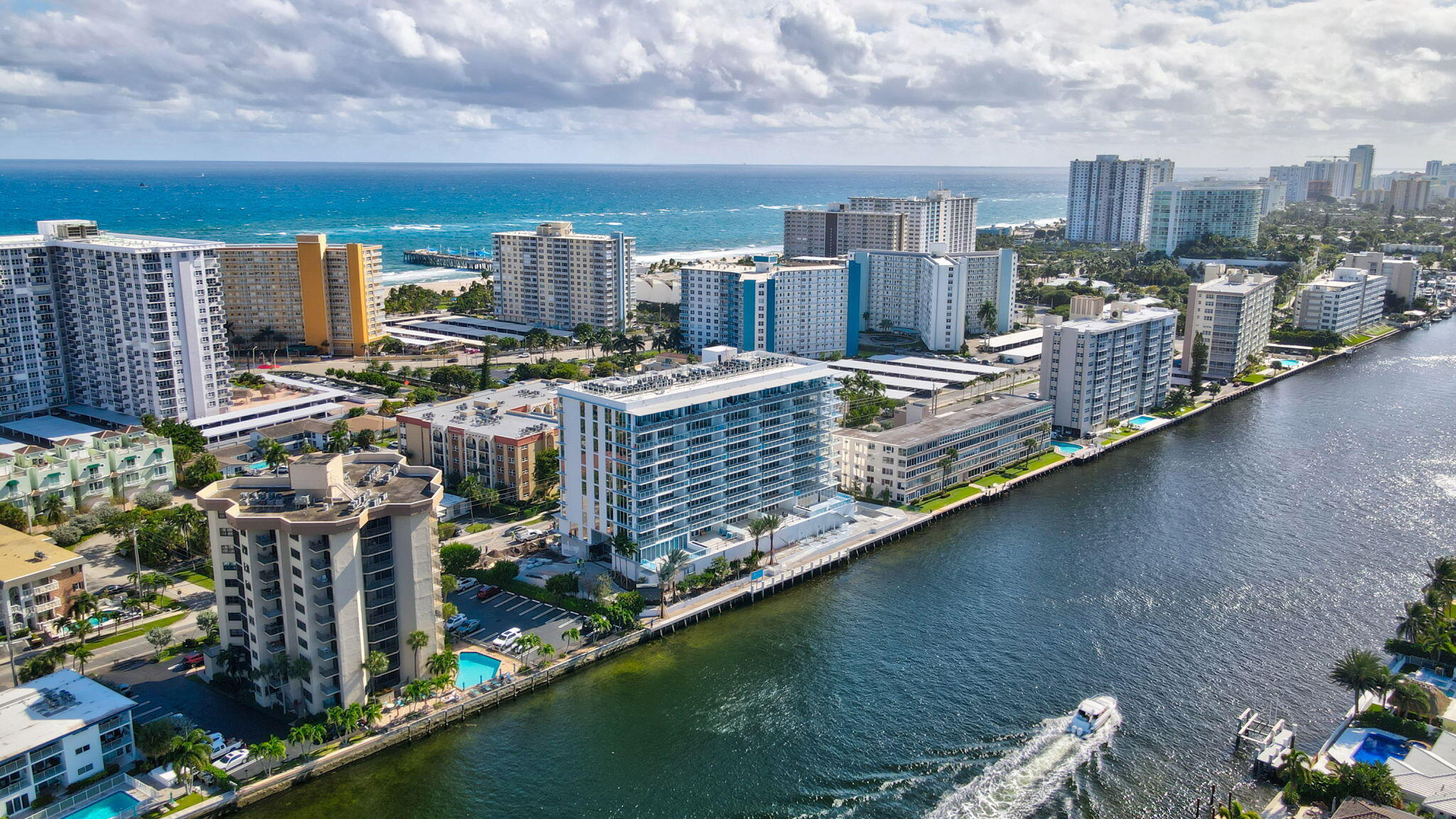 407 North Riverside Drive, Unit 205 Pompano Beach, FL 33062 - Photo 8 of 12 a view of city and a lake