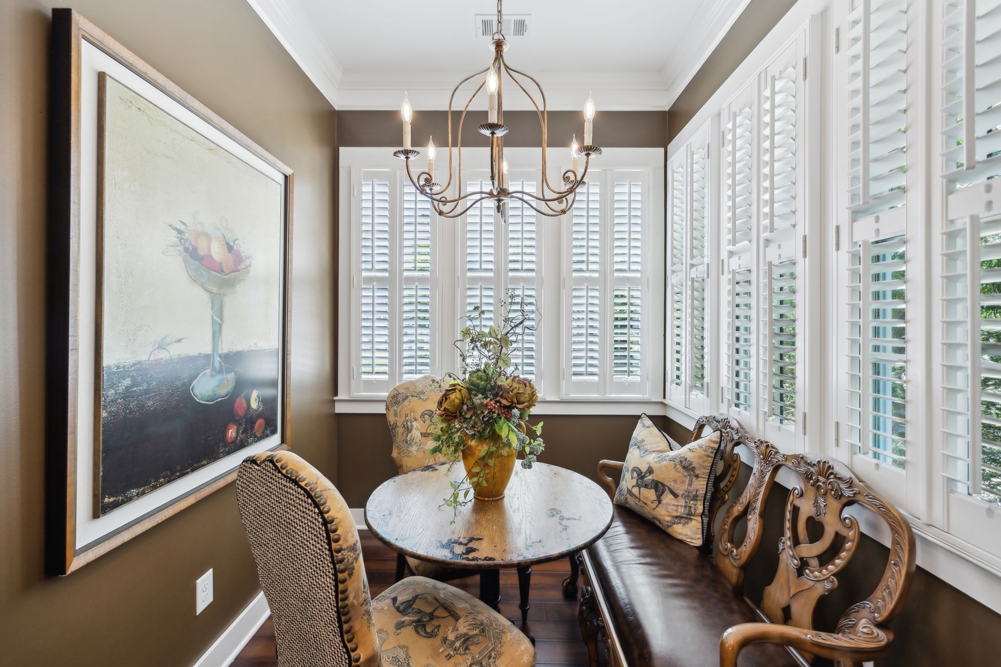 100 Cottage Lane Franklin, TN 37064 - Photo 44 of 64 a living room with furniture and a chandelier