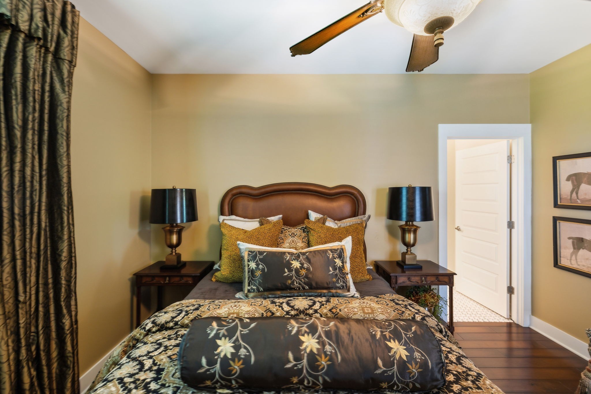 100 Cottage Lane Franklin, TN 37064 - Photo 52 of 64 a bed sitting in a bedroom next to a window and wooden floor