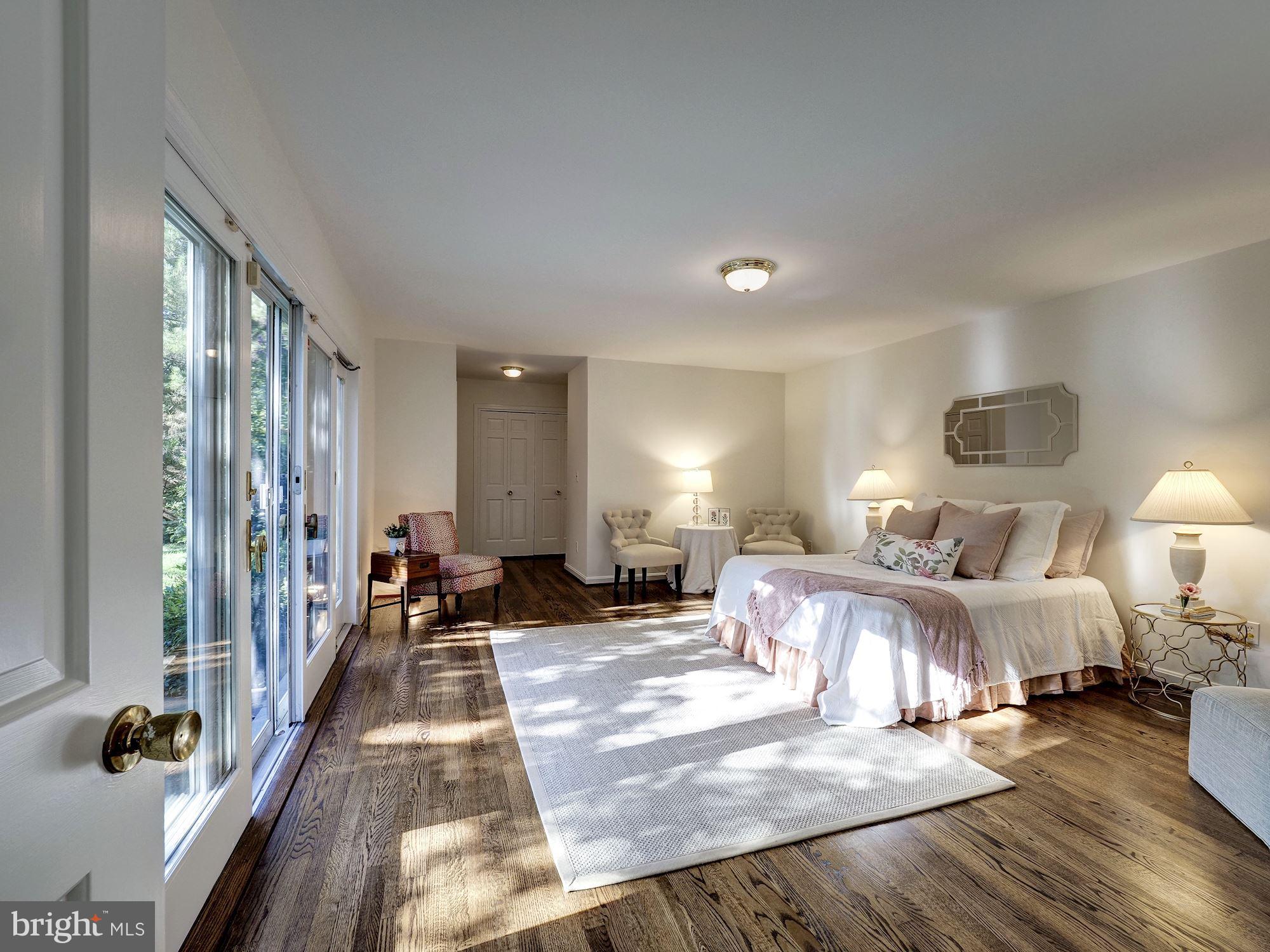 4402 Boxwood Road Bethesda, MD 20816 - Photo 10 of 20 Master Bedroom with sliding glass doors to patio