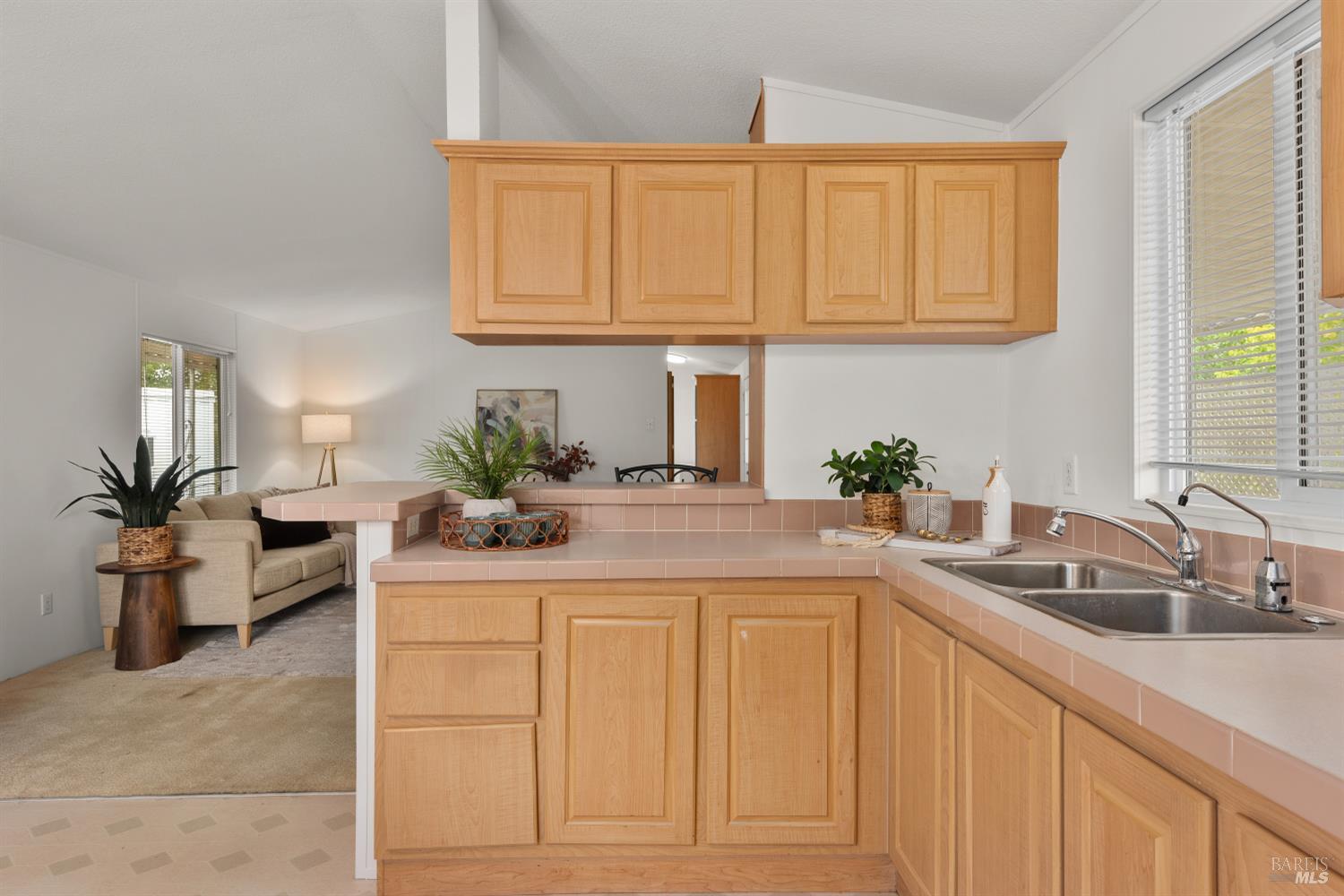 5754 Lois Avenue Santa Rosa, CA 95403 - Photo 12 of 23 a kitchen with stainless steel appliances granite countertop a sink a cabinets and potted plant