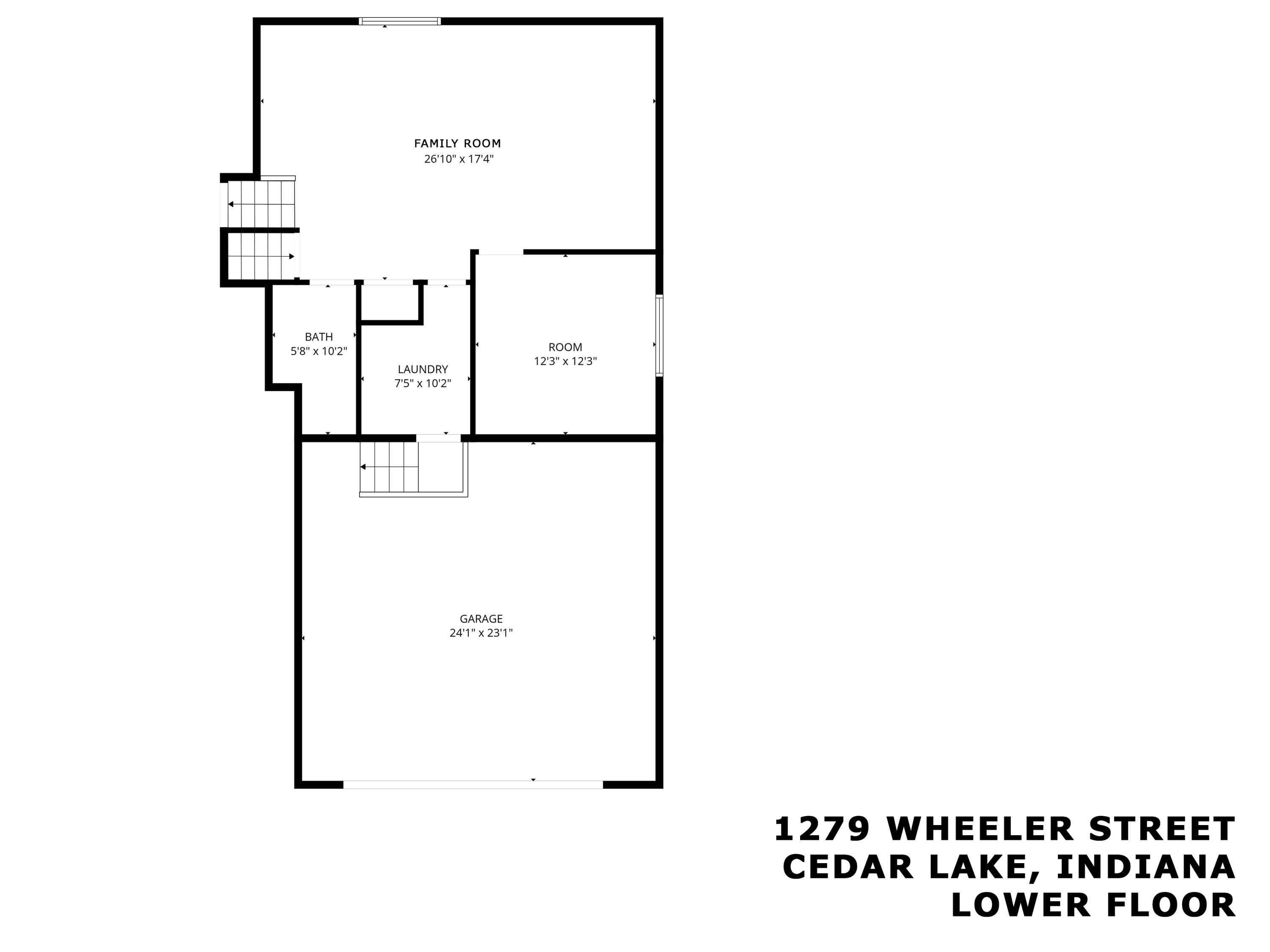 12719 Wheeler Street Cedar Lake, IN 46303 - Photo 46 of 48 a picture of a floor plan