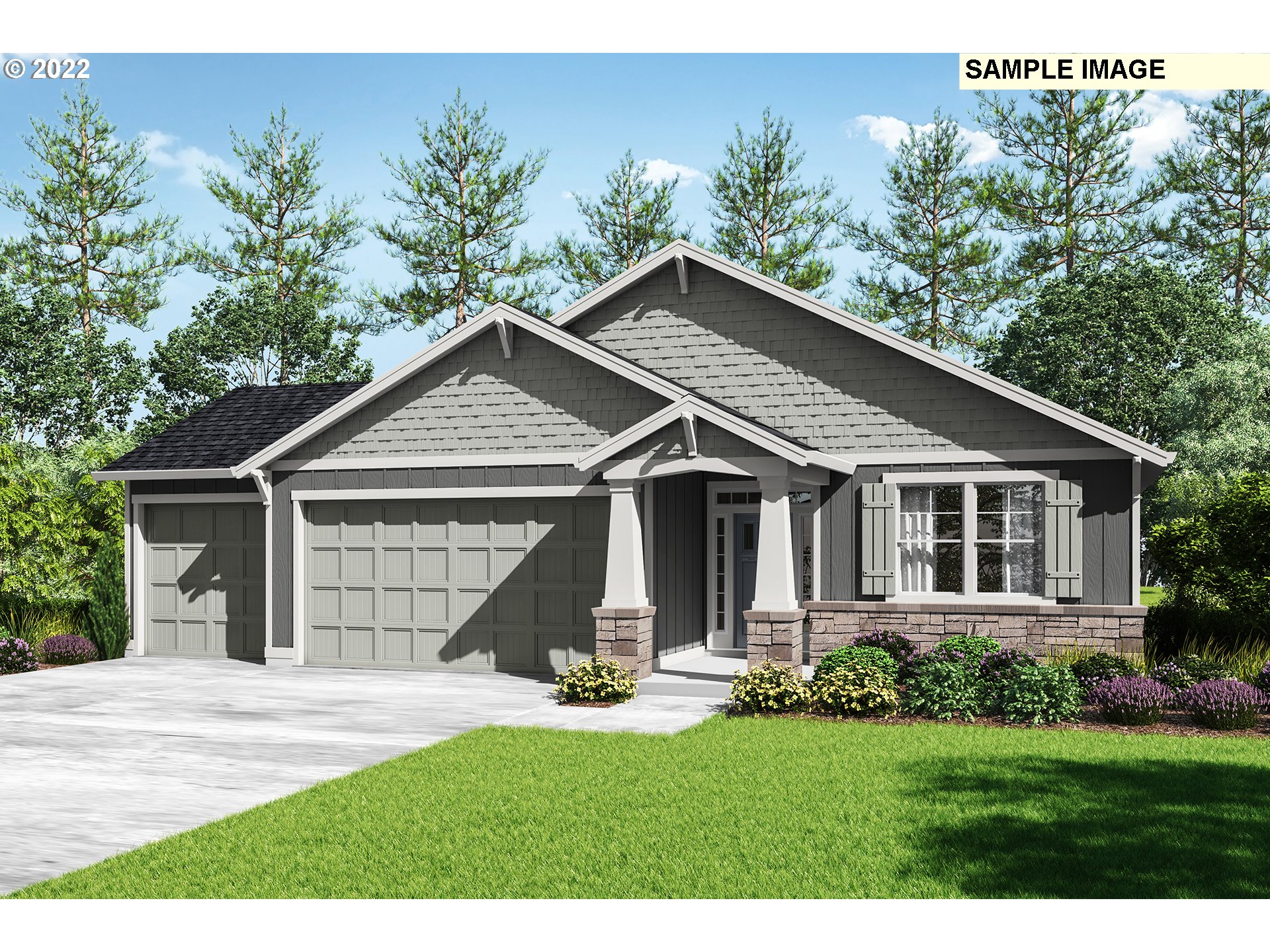 37458 Pink Street Sandy, OR 97055 - Photo 1 of 2 a front view of a house with a yard and garage