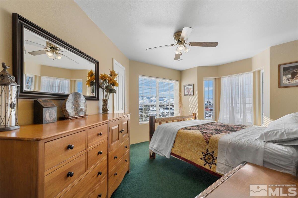 12803 North Red Rock Road Reno, NV 89508 - Photo 19 of 40 a spacious bedroom with a bed a dresser and potted plant