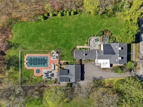 49 Salem Street Andover, MA 01810 - Photo 38 of 39 an aerial view of a house with a yard basket ball court and outdoor seating