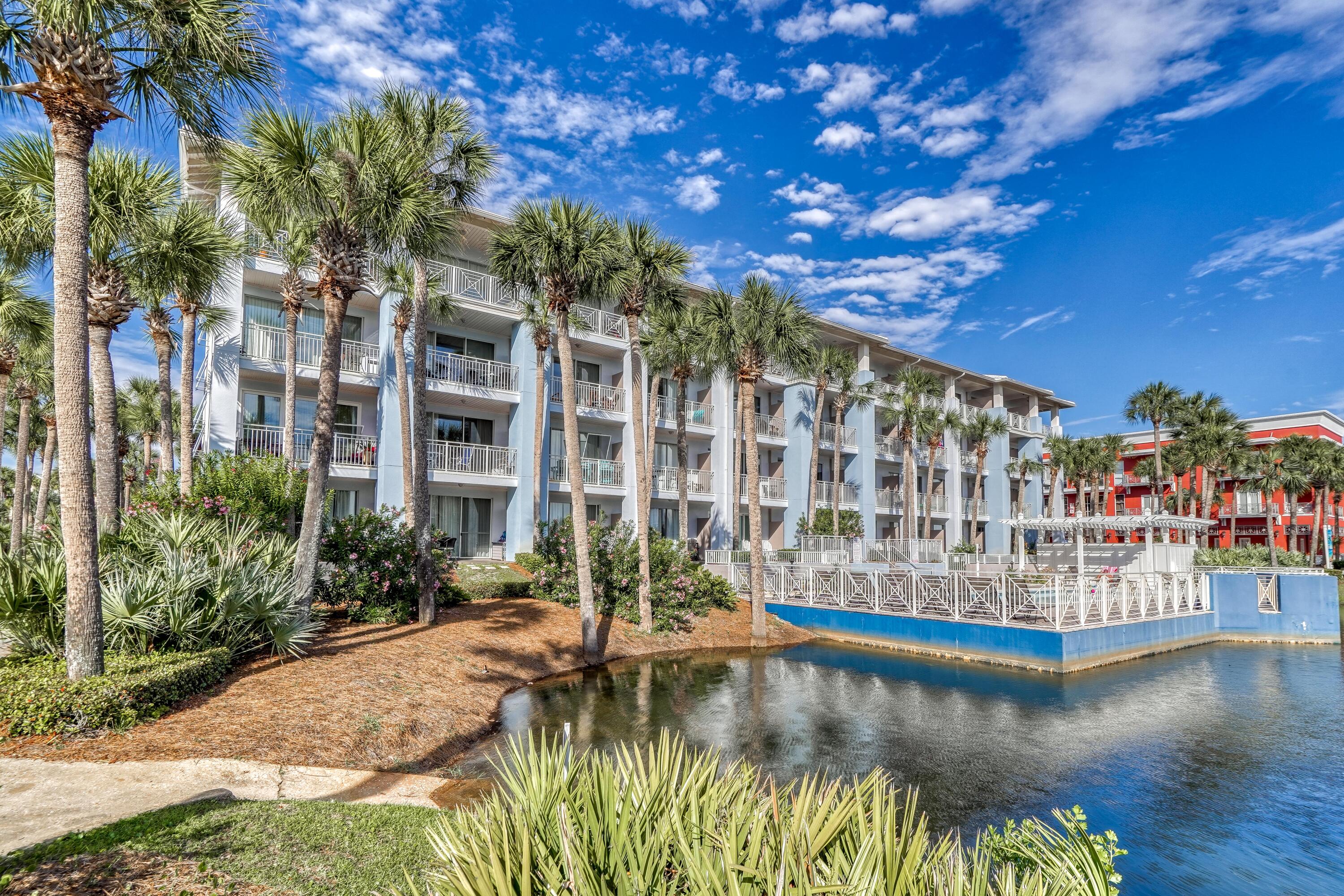 145 Spires Lane, Unit 406 Santa Rosa Beach, FL 32459 - Photo 28 of 38 a view of swimming pool with outdoor seating and plants