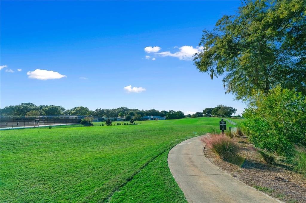 9377 Southwest 90th Court, Unit E Ocala, FL 34481 - Photo 75 of 77 a view of a golf course with a garden