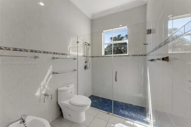 a view of a swimming pool with a garden