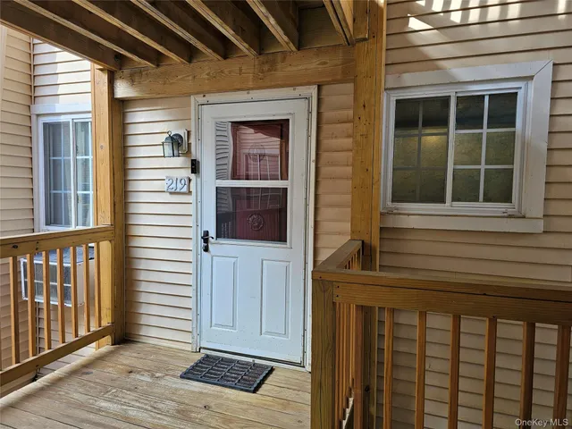 a view of front door of house