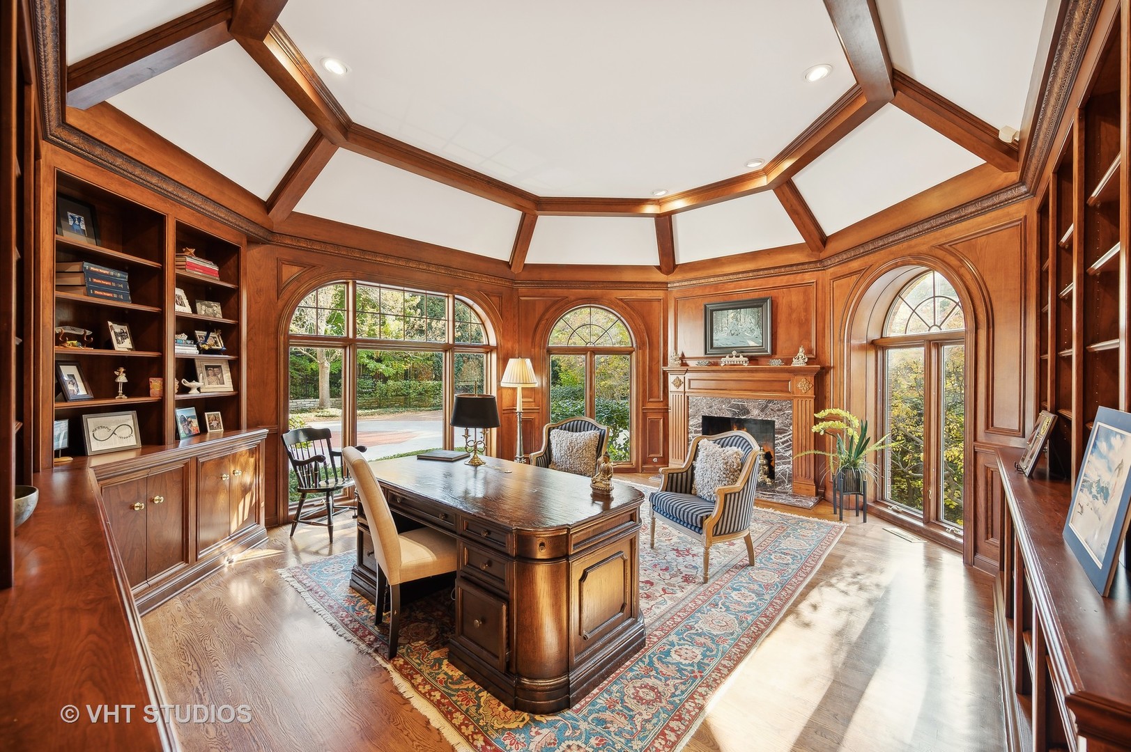 1015 Sheridan Road Glencoe, IL 60022 - Photo 14 of 29 a living room with large windows and wooden floor
