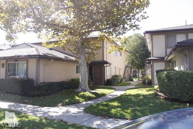 a view of a yard in front of a house
