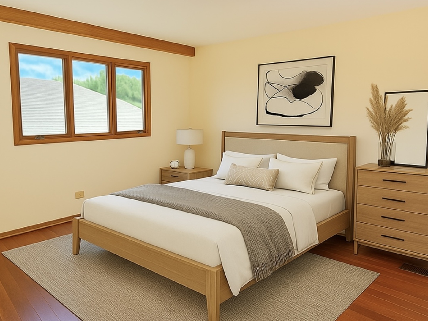 1408 Spruce Lane Westmont, IL 60559 - Photo 12 of 25 a bedroom with a bed and painting on the wall