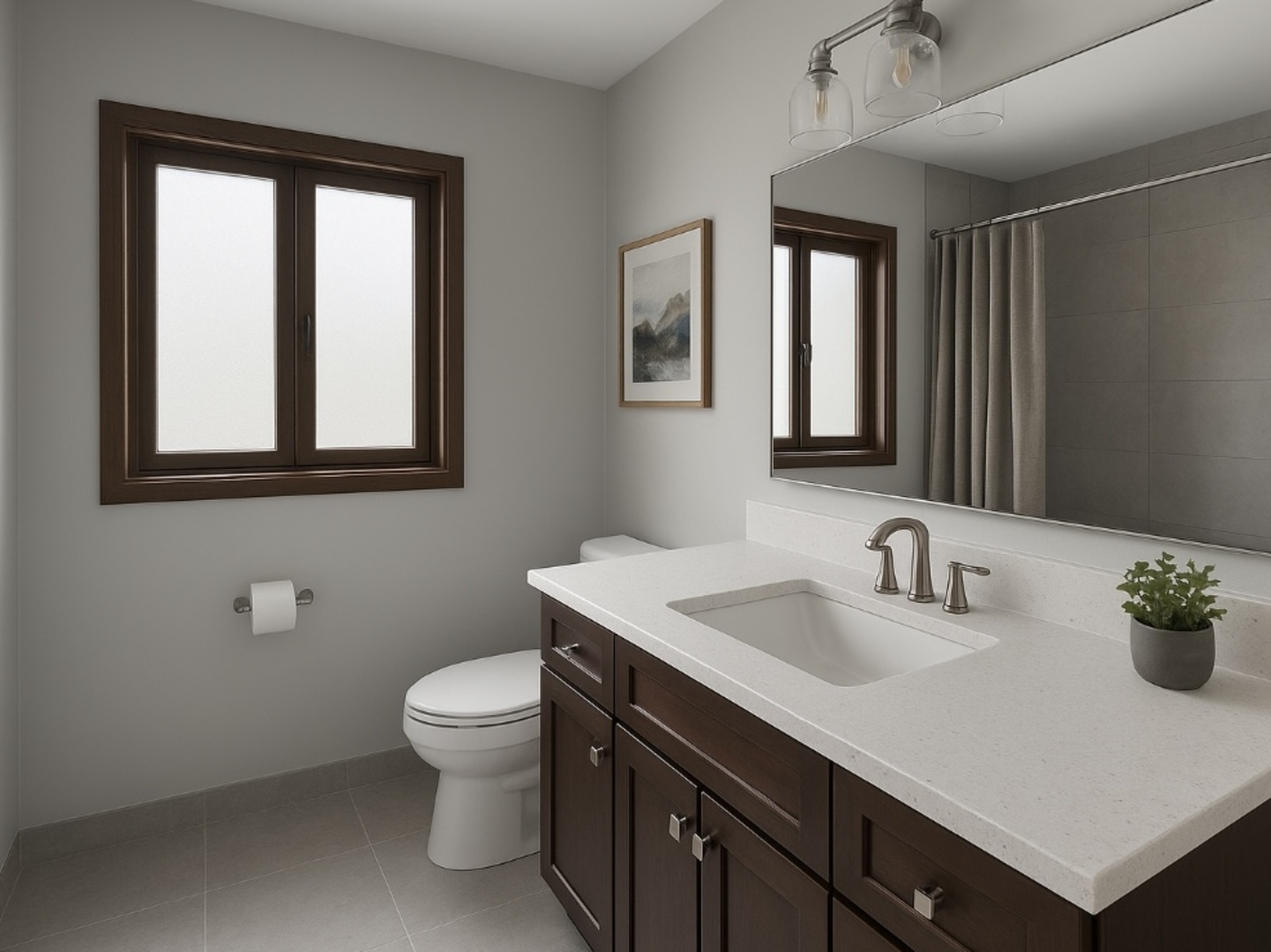 1408 Spruce Lane Westmont, IL 60559 - Photo 14 of 25 a bathroom with a sink a toilet and mirror