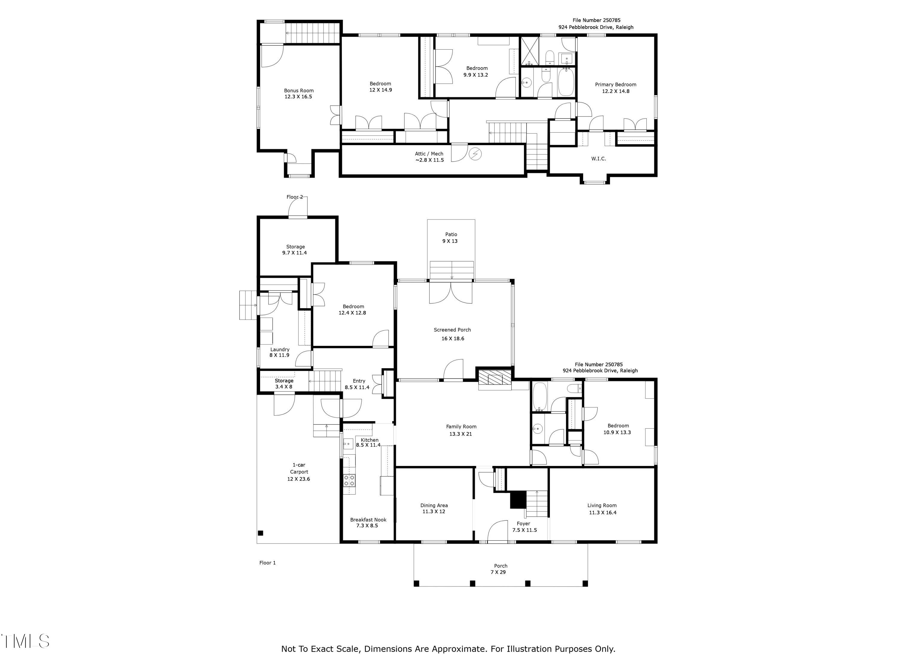 924 Pebblebrook Drive Raleigh, NC 27609 - Photo 60 of 60 250785 floorplan revised