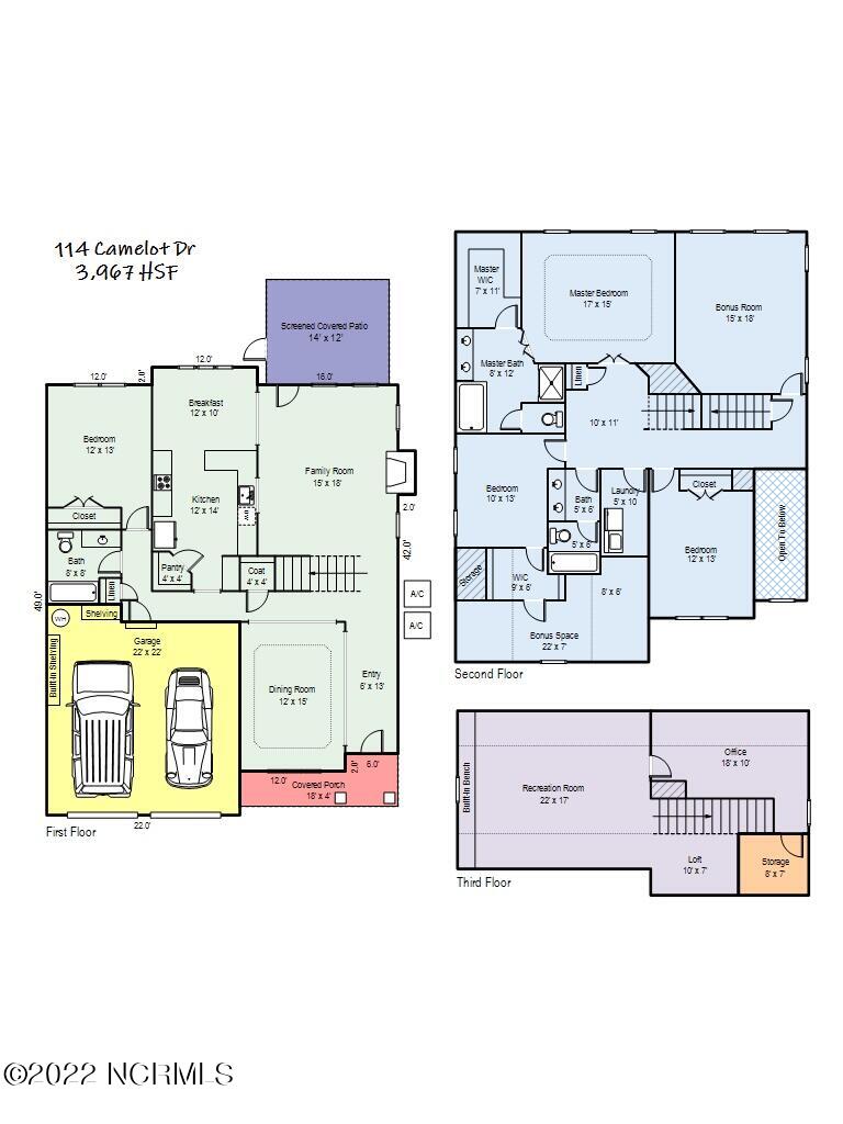 114 Camelot Drive Holly Ridge, NC 28445 - Photo 84 of 85 114 Camelot Dr Floor Plan