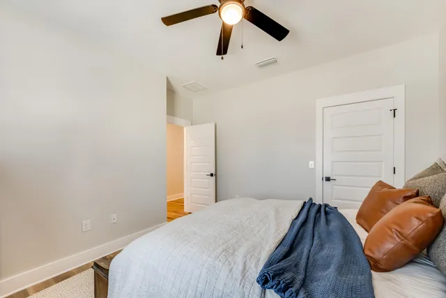 a view of a bench in a garden