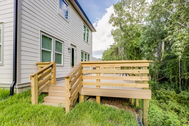 a view of balcony with staircase