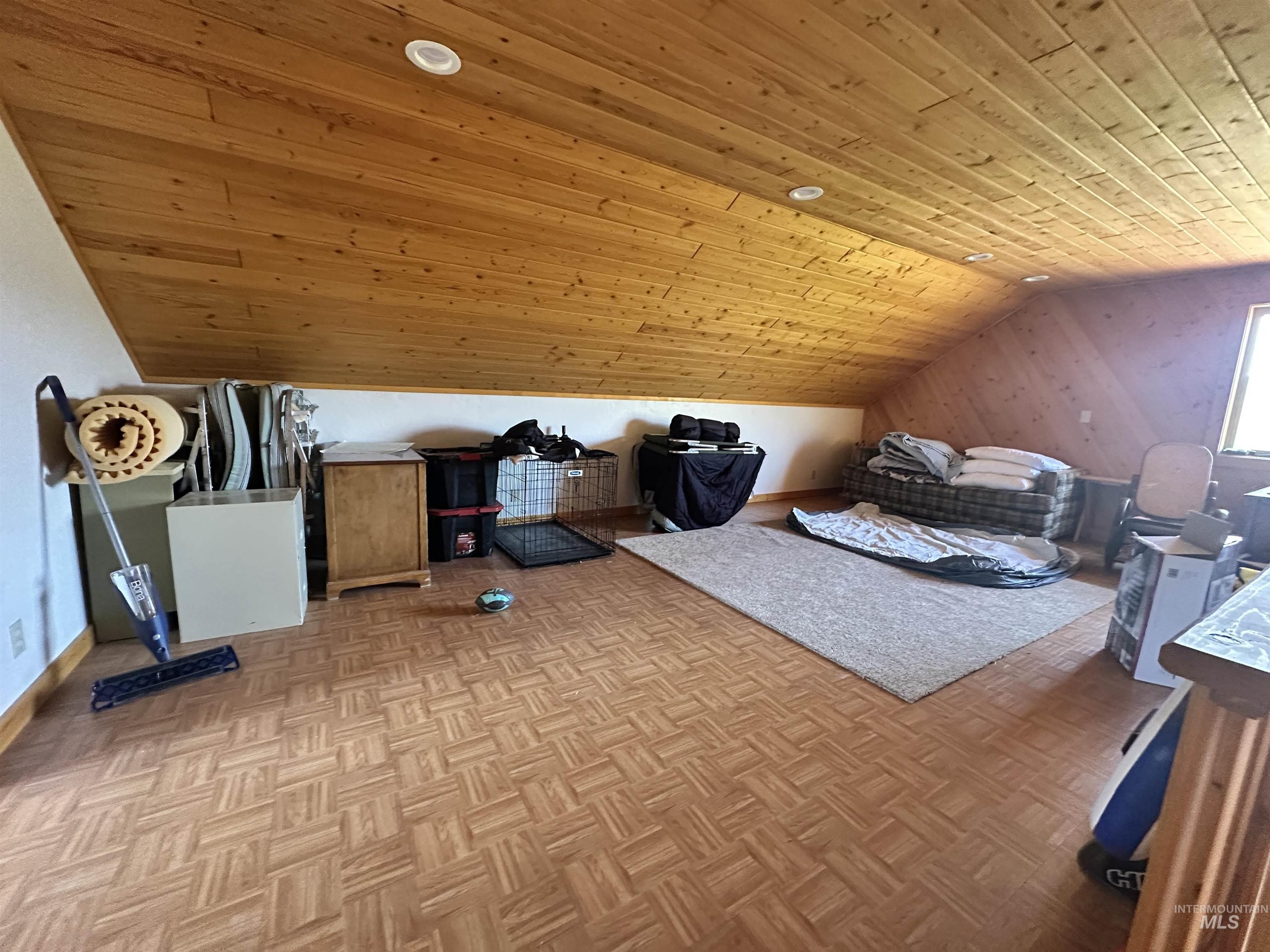 532 Warren Creek Road McCall, ID 83638 - Photo 25 of 45 Bonus room featuring vaulted ceiling and wood ceiling
