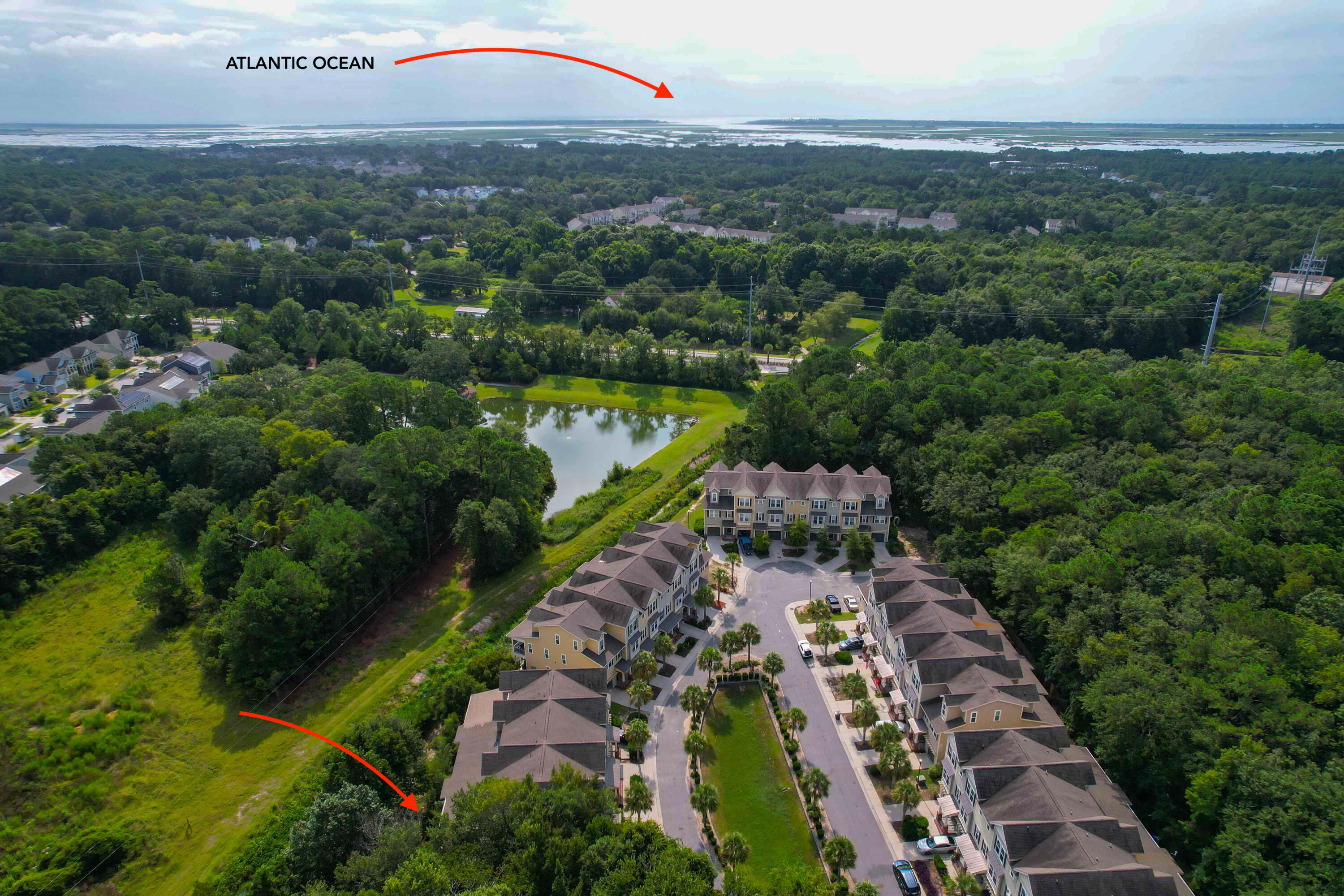 1244 Dingle Road Mount Pleasant, SC 29466 - Photo 31 of 31 Aerial 7 towards marsh, ICW & Atlantic O