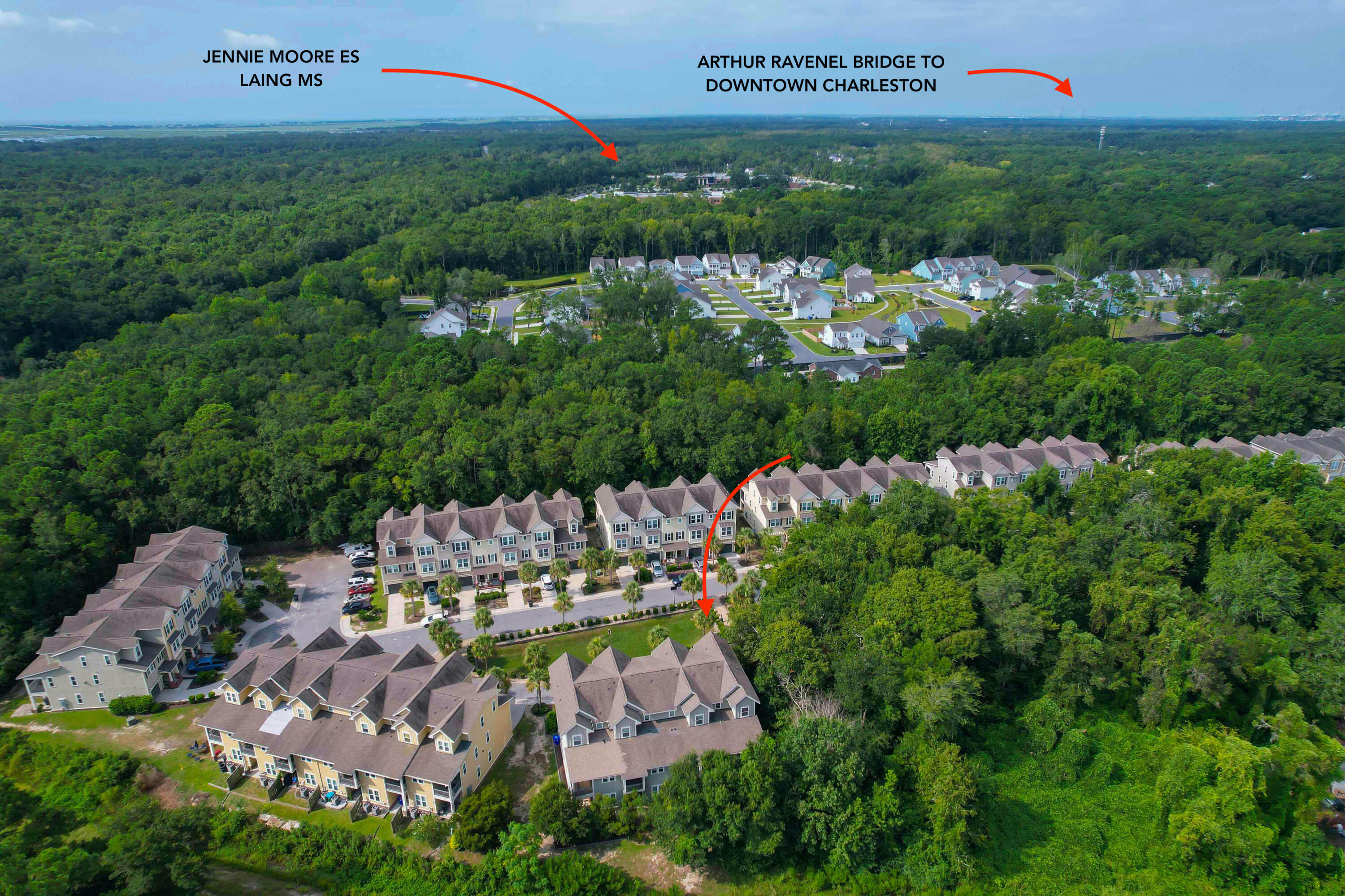 1244 Dingle Road Mount Pleasant, SC 29466 - Photo 6 of 31 Aerial 11 - Jennie Moore ES and Laing MS