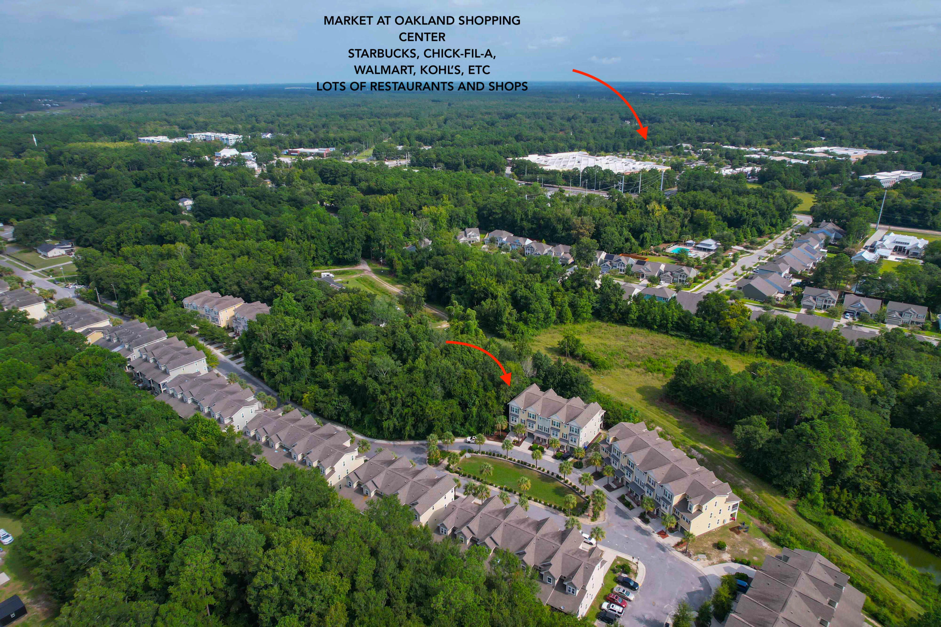 1244 Dingle Road Mount Pleasant, SC 29466 - Photo 7 of 31 Aerial 17 towards Market at Oakland w ar