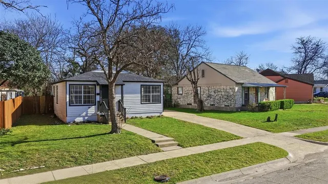 front view of a house and a yard