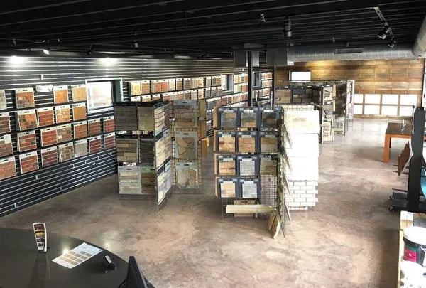 a view of store room with racks