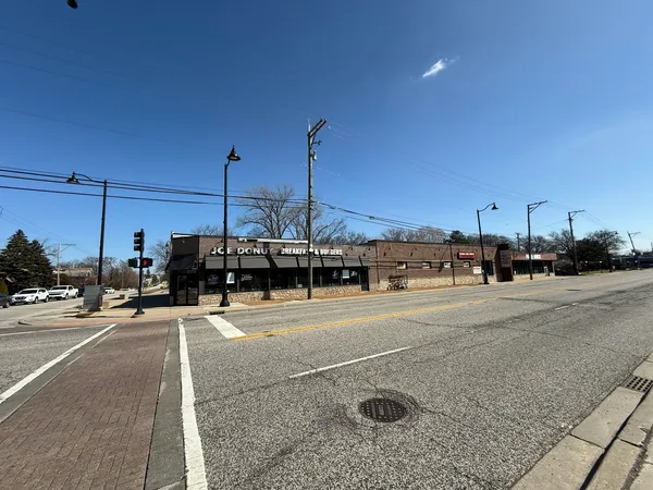 a view of a city street with a road