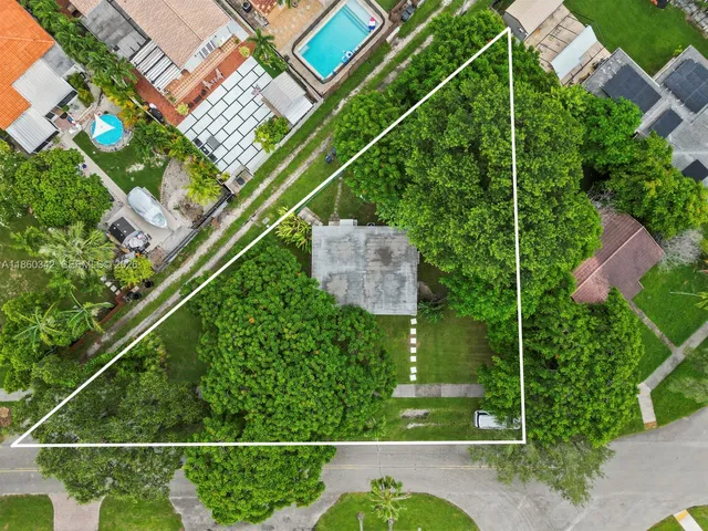 an outdoor space with garden view