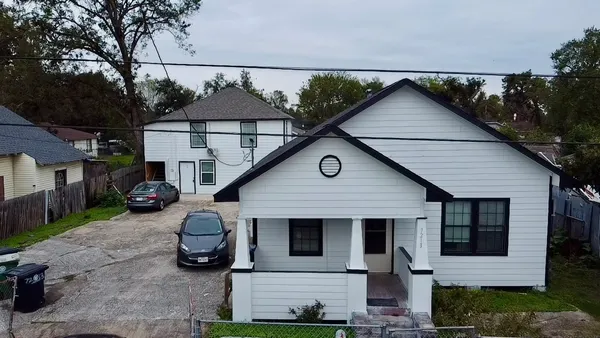 a view of a house with a patio