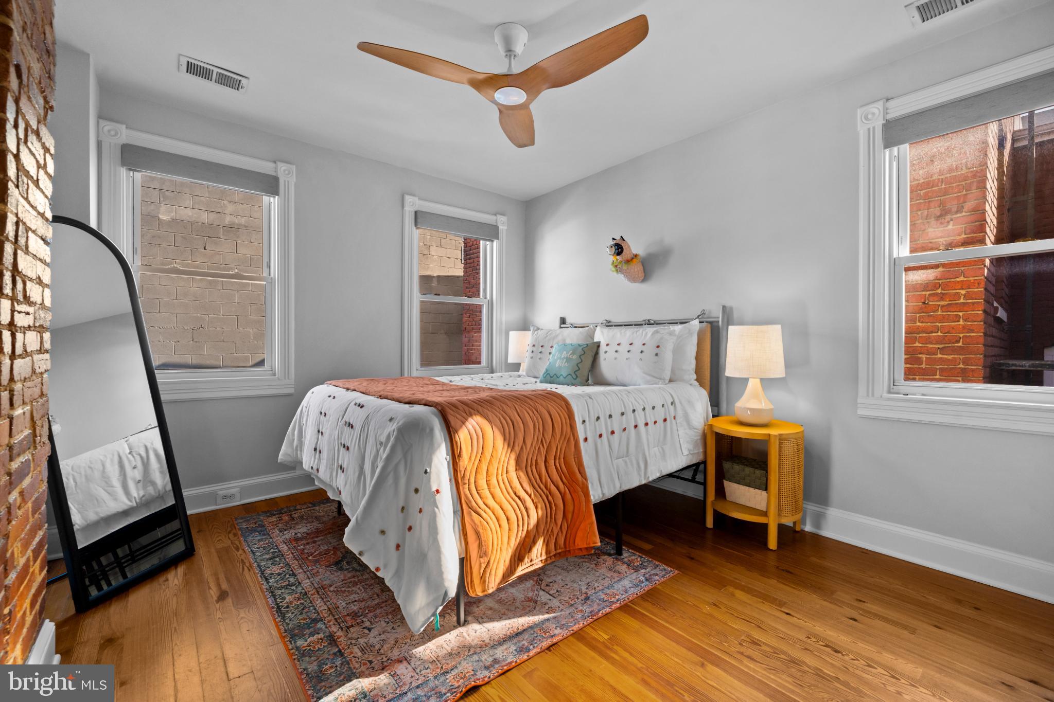 503 S Street Northwest Washington, DC 20001 - Photo 11 of 36 Bright and airy bedroom with rustic charm.