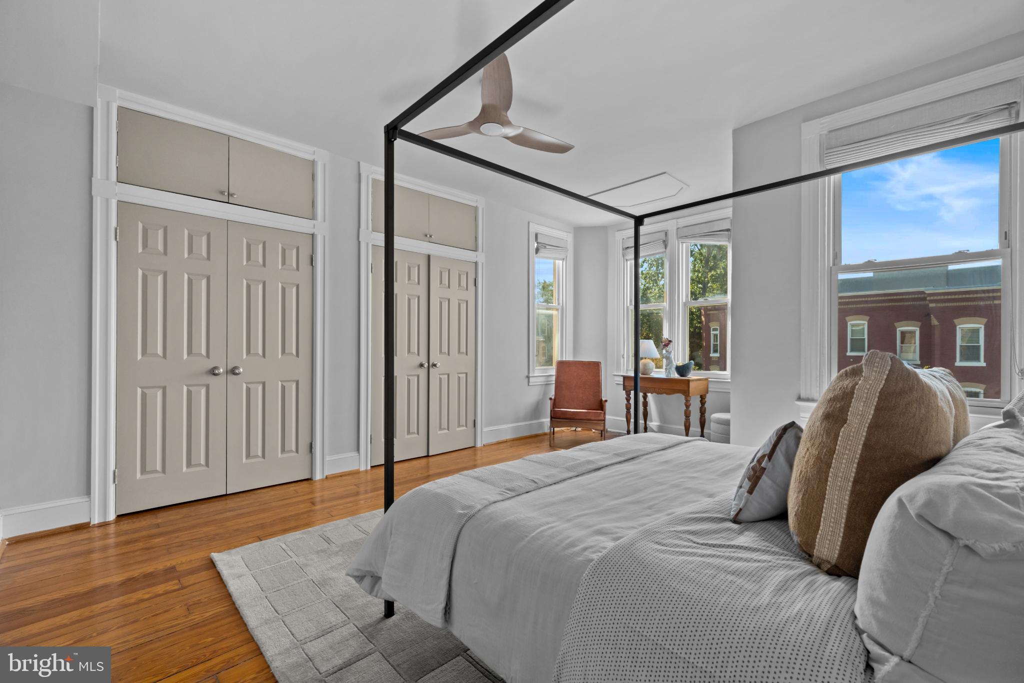 503 S Street Northwest Washington, DC 20001 - Photo 15 of 36 Bright and airy bedroom with elegant charm.