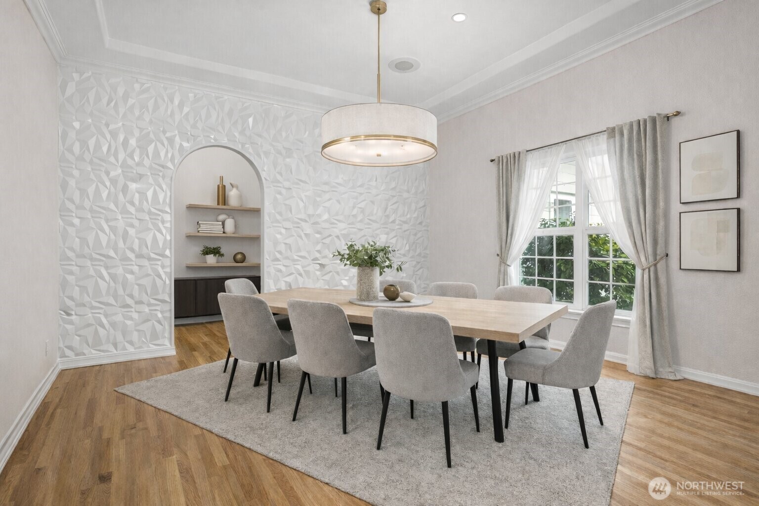 9609 346th Street South Roy, WA 98580 - Photo 11 of 31 a view of a dining room with furniture window and wooden floor