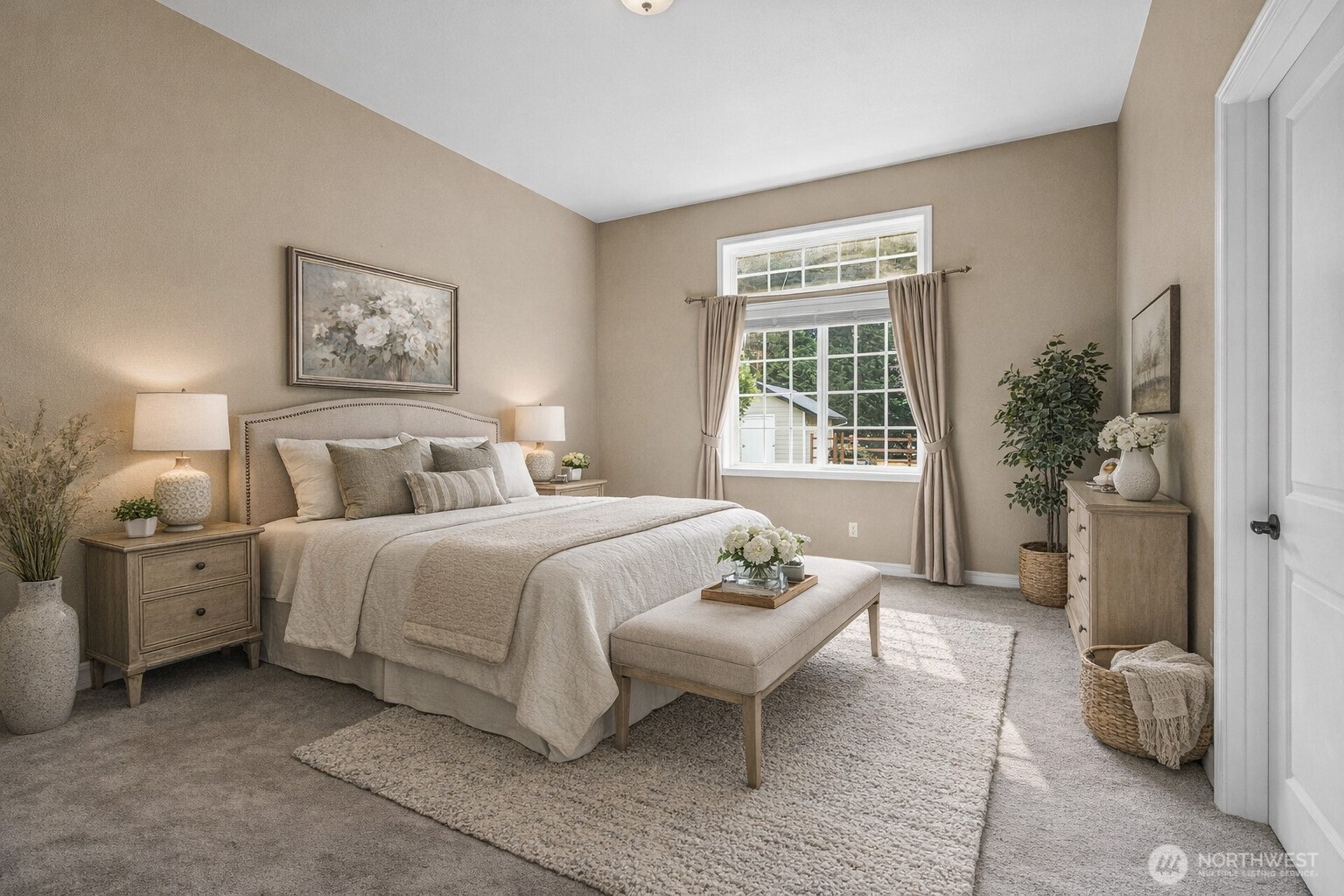 9609 346th Street South Roy, WA 98580 - Photo 14 of 32 a spacious bedroom with a bed and a couch