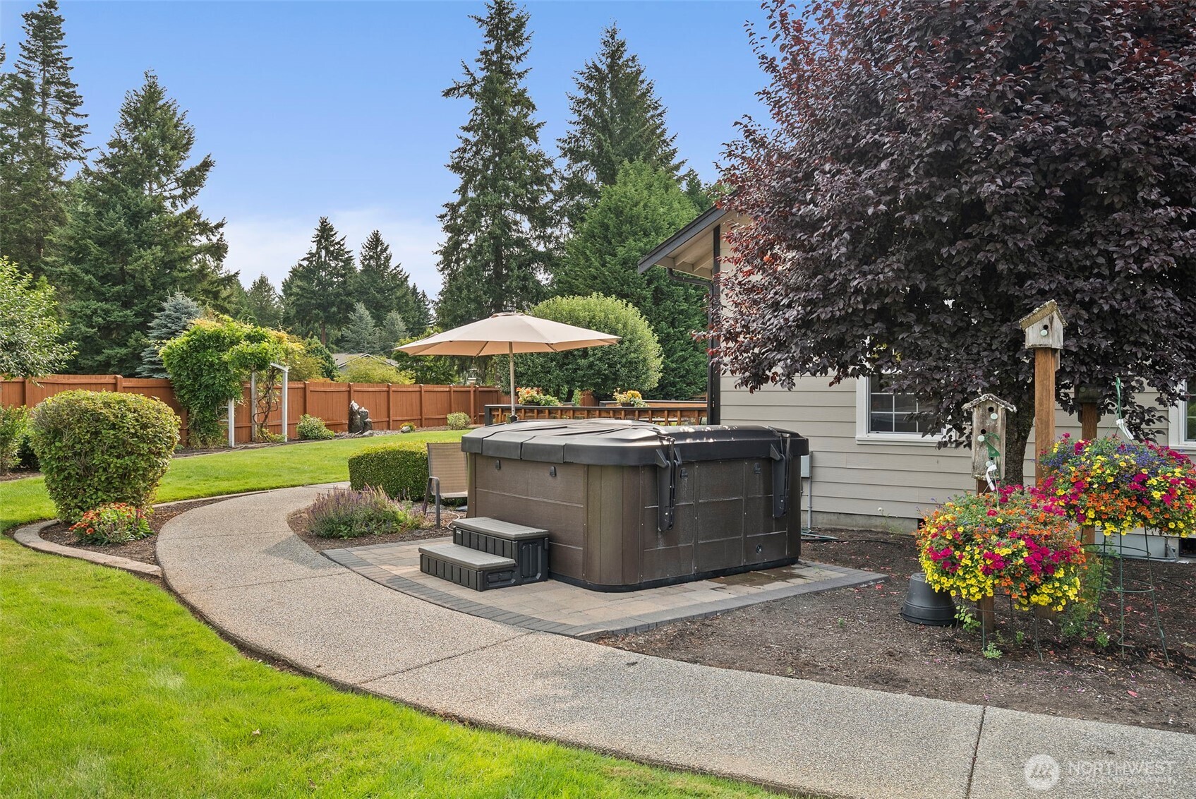 9609 346th Street South Roy, WA 98580 - Photo 29 of 37 a view of a garden with sitting area
