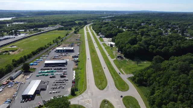 a view of a city from a balcony