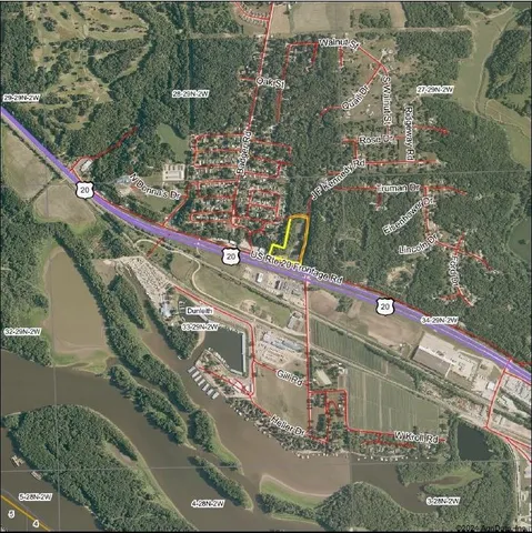 a city view with tall buildings