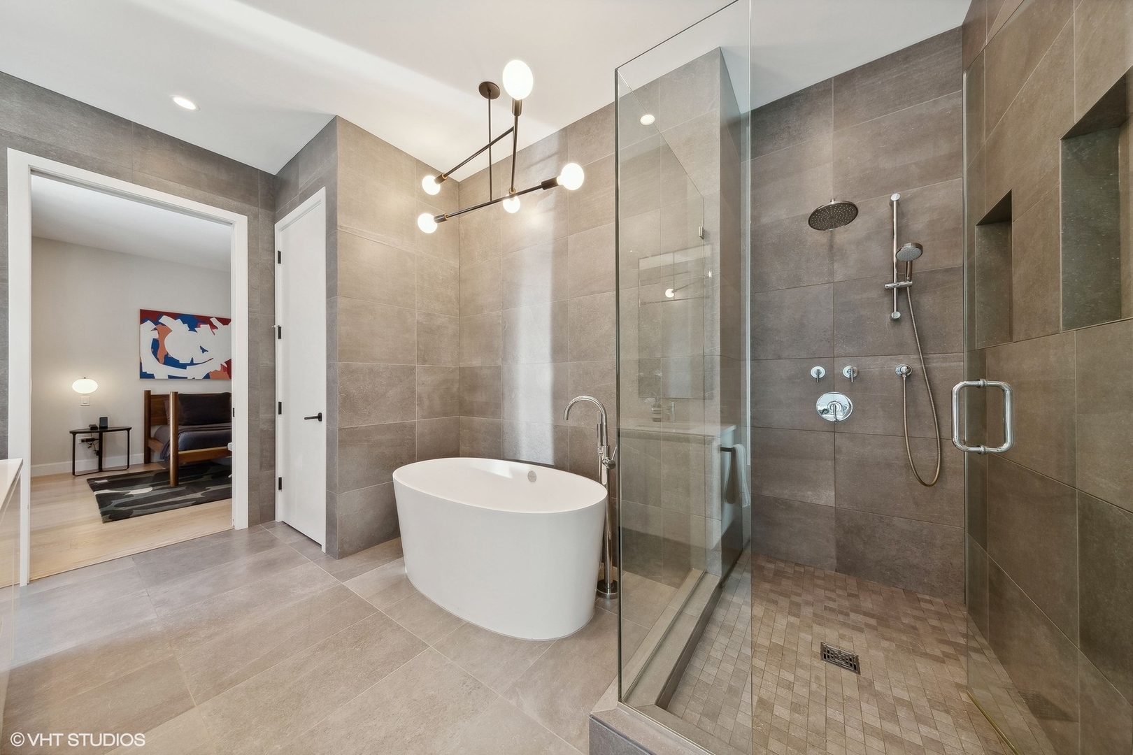 35 North Aberdeen Street, Unit 2S Chicago, IL 60607 - Photo 28 of 46 a bathroom with a shower and a glass door shower