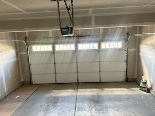 a view of a garage