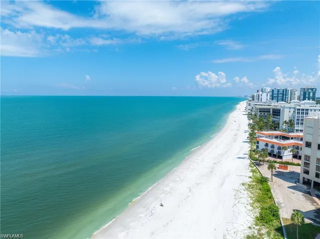 a view of a lake with a city