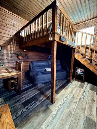 a view of a building with a balcony