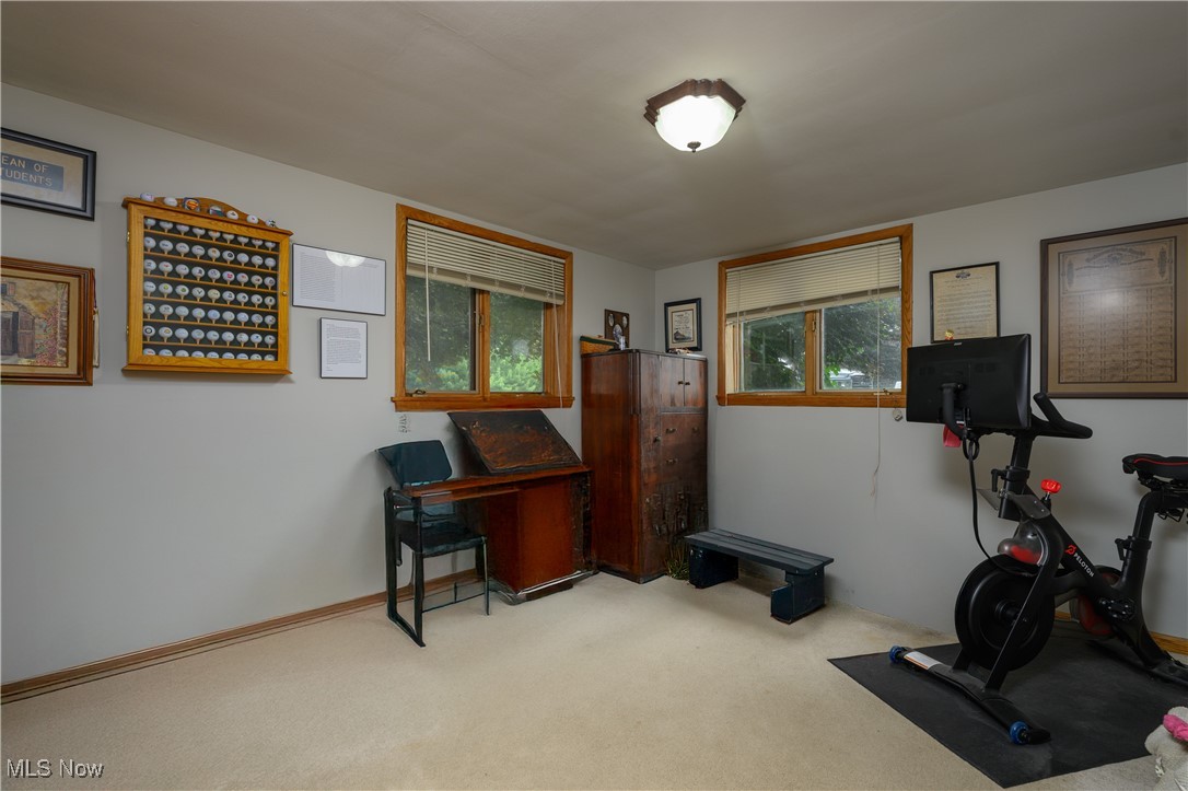 2856 Shellhart Road Barberton, OH 44203 - Photo 17 of 27 Exercise area with carpet flooring