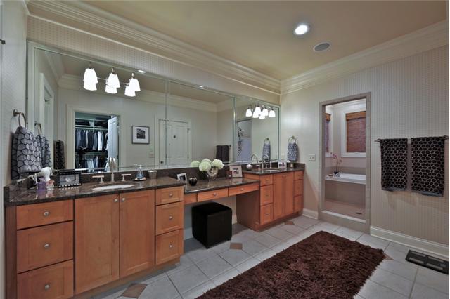 4124 Sneed Road Nashville, TN 37215 - Photo 12 of 20 MASTER BATH WITH DOUBLE GRANITE VANITY, SLATE FLOOR & SPA LIKE BATH