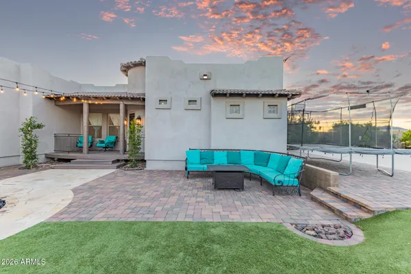 a house view with a outdoor space