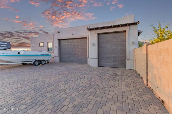 a view of a house with a patio