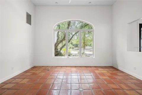 an empty room with a window