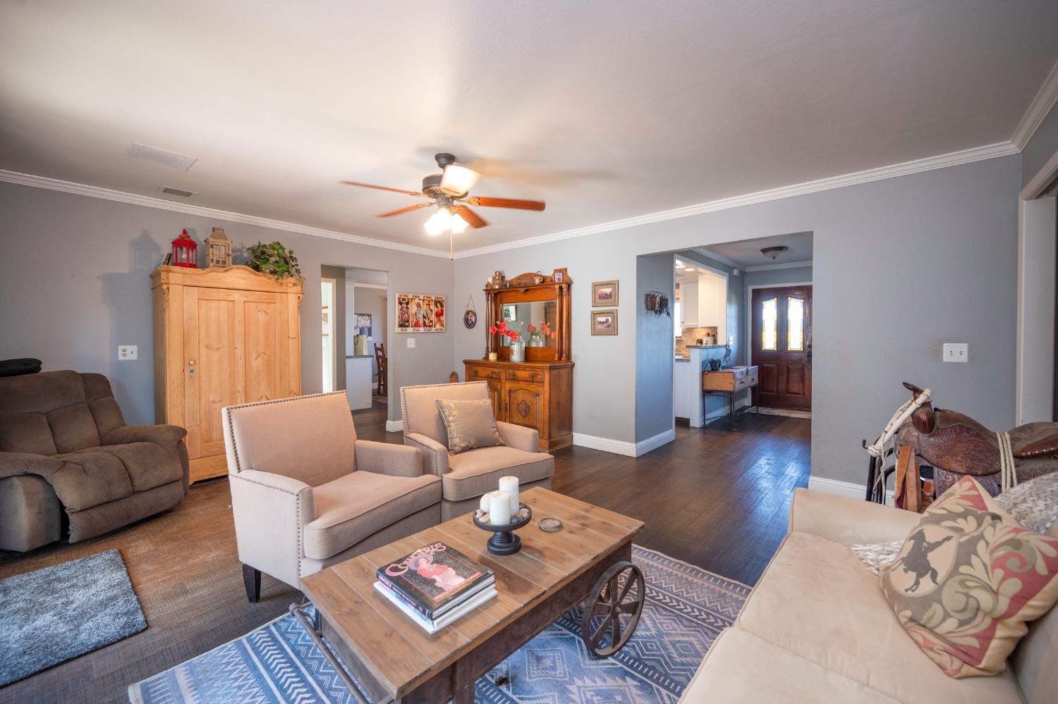 4770 Pedro Hill Road Pilot Hill, CA 95664 - Photo 34 of 87 a living room with furniture and wooden floor
